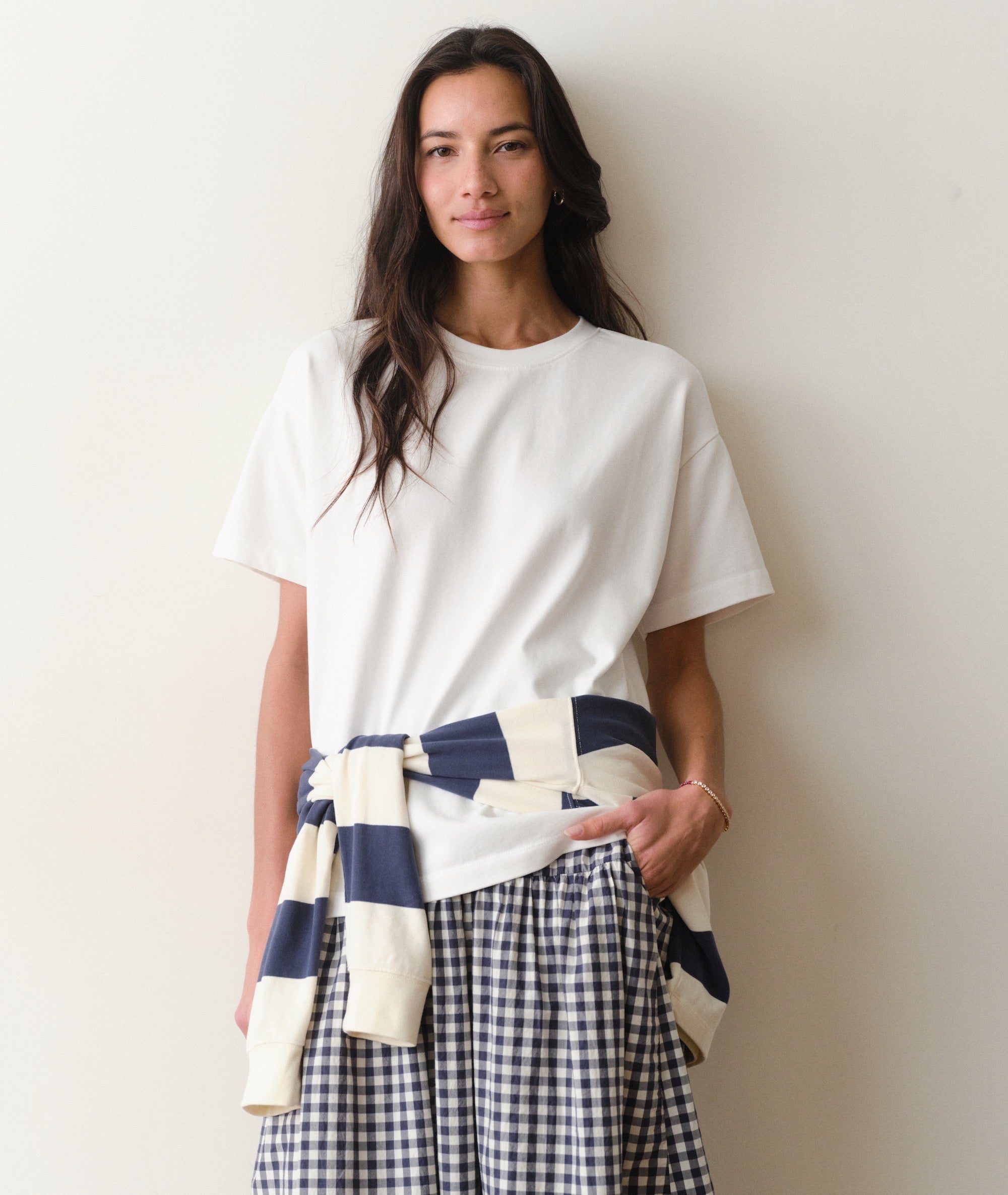 Luxe Sueded Oversized Crew Tee