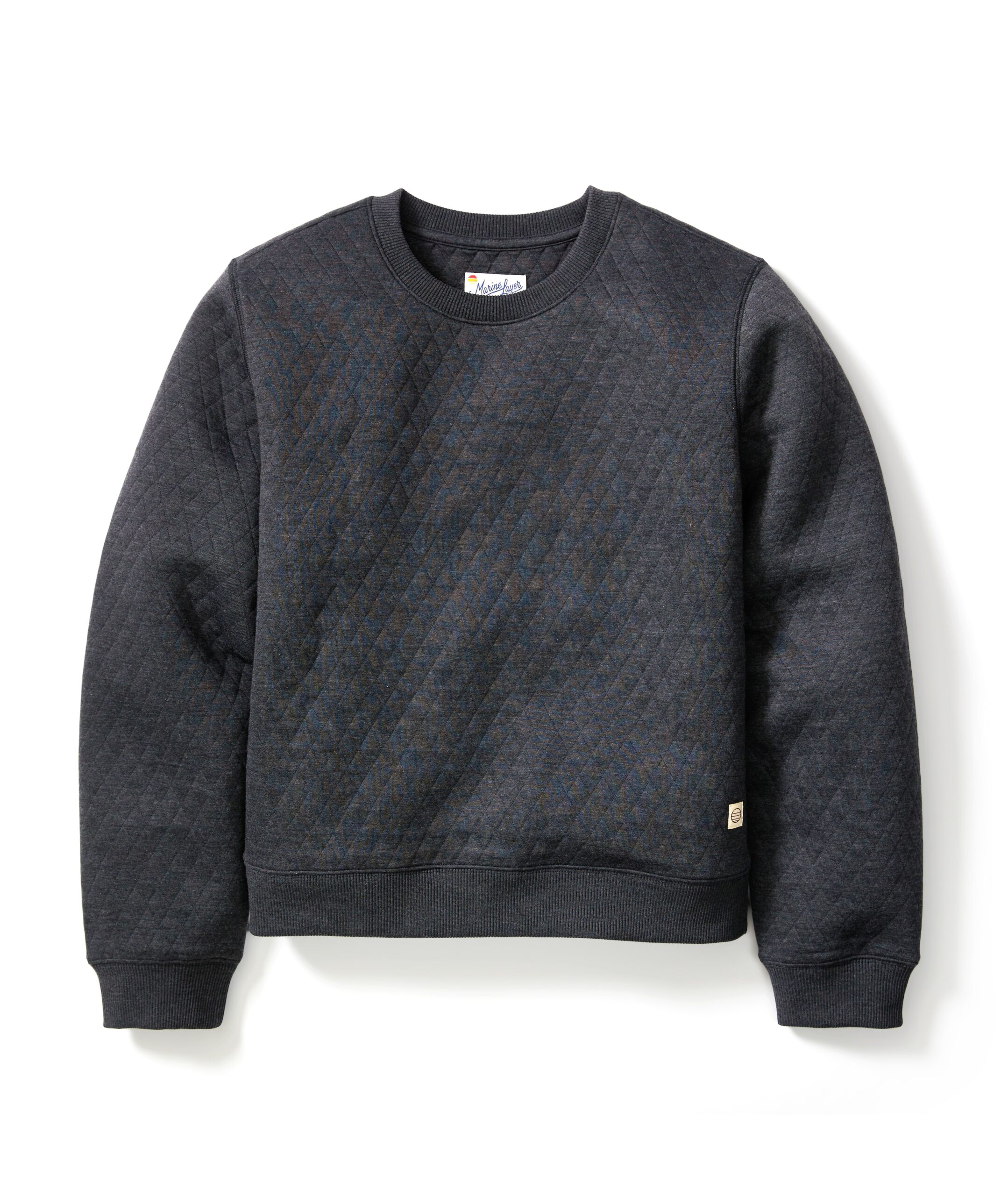 Women's Corbet Quilted Crewneck in Charcoal