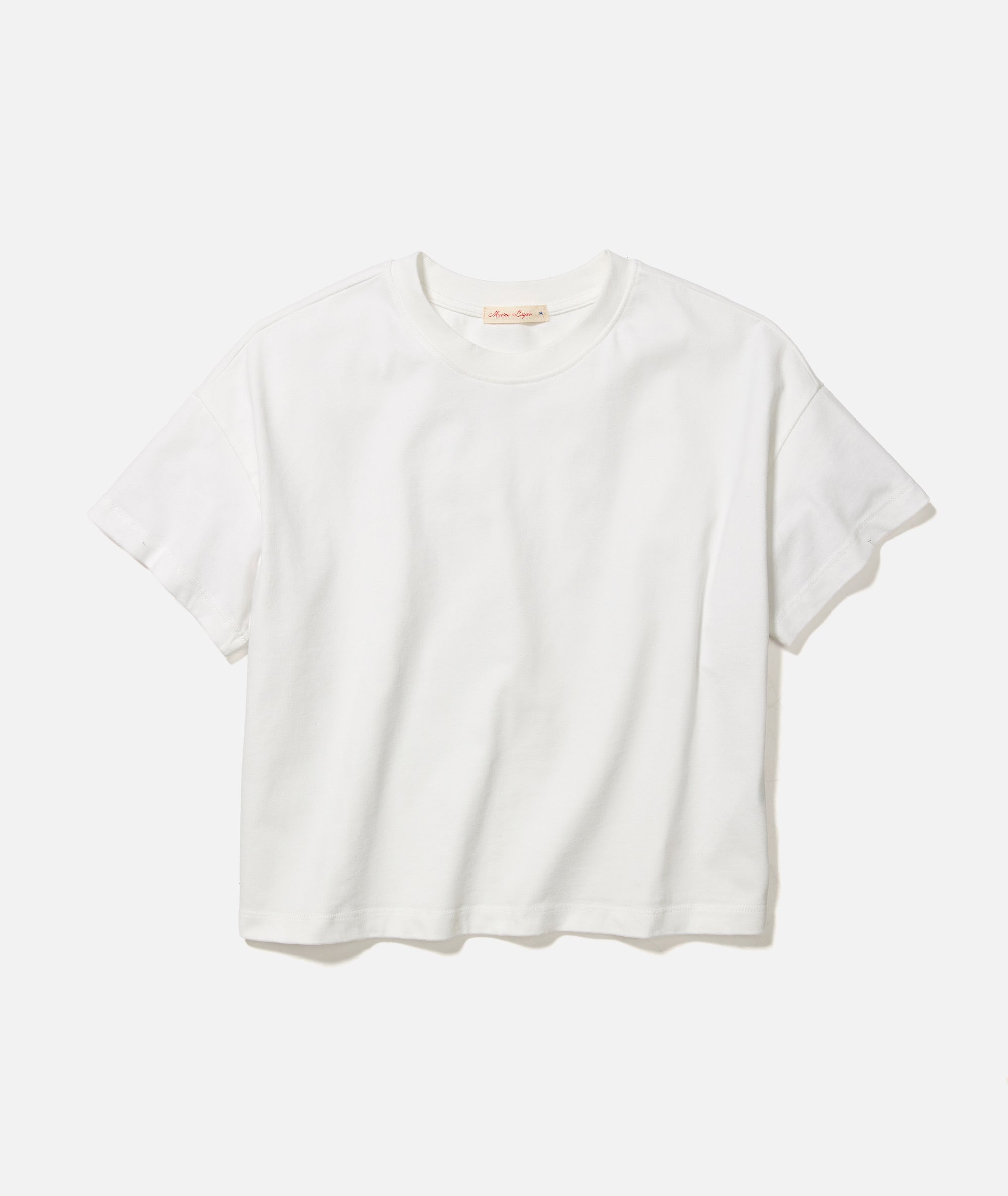 Women's Luxe Jersey Crew Tee in Bright White