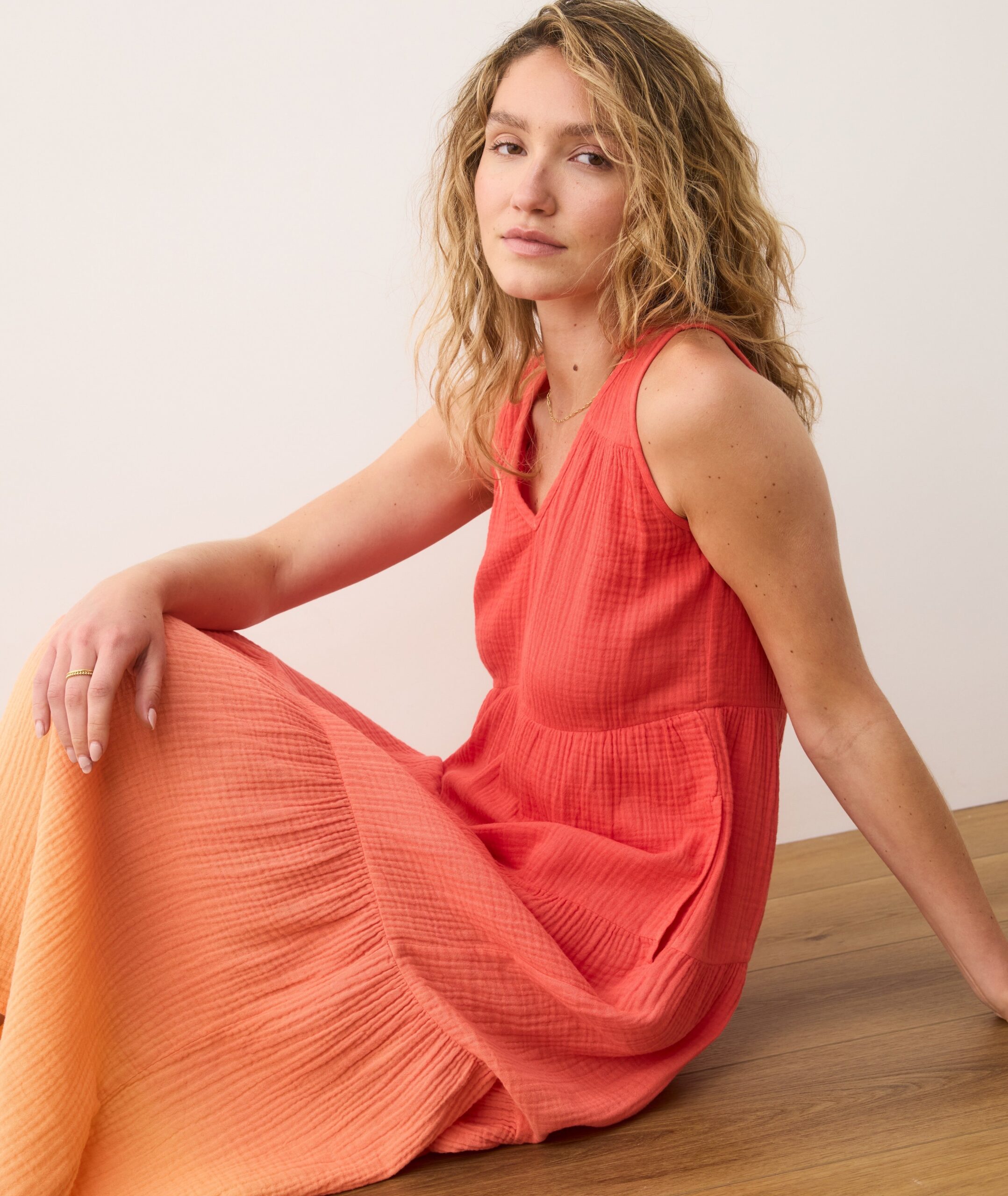 Corinne Double Cloth Maxi Dress