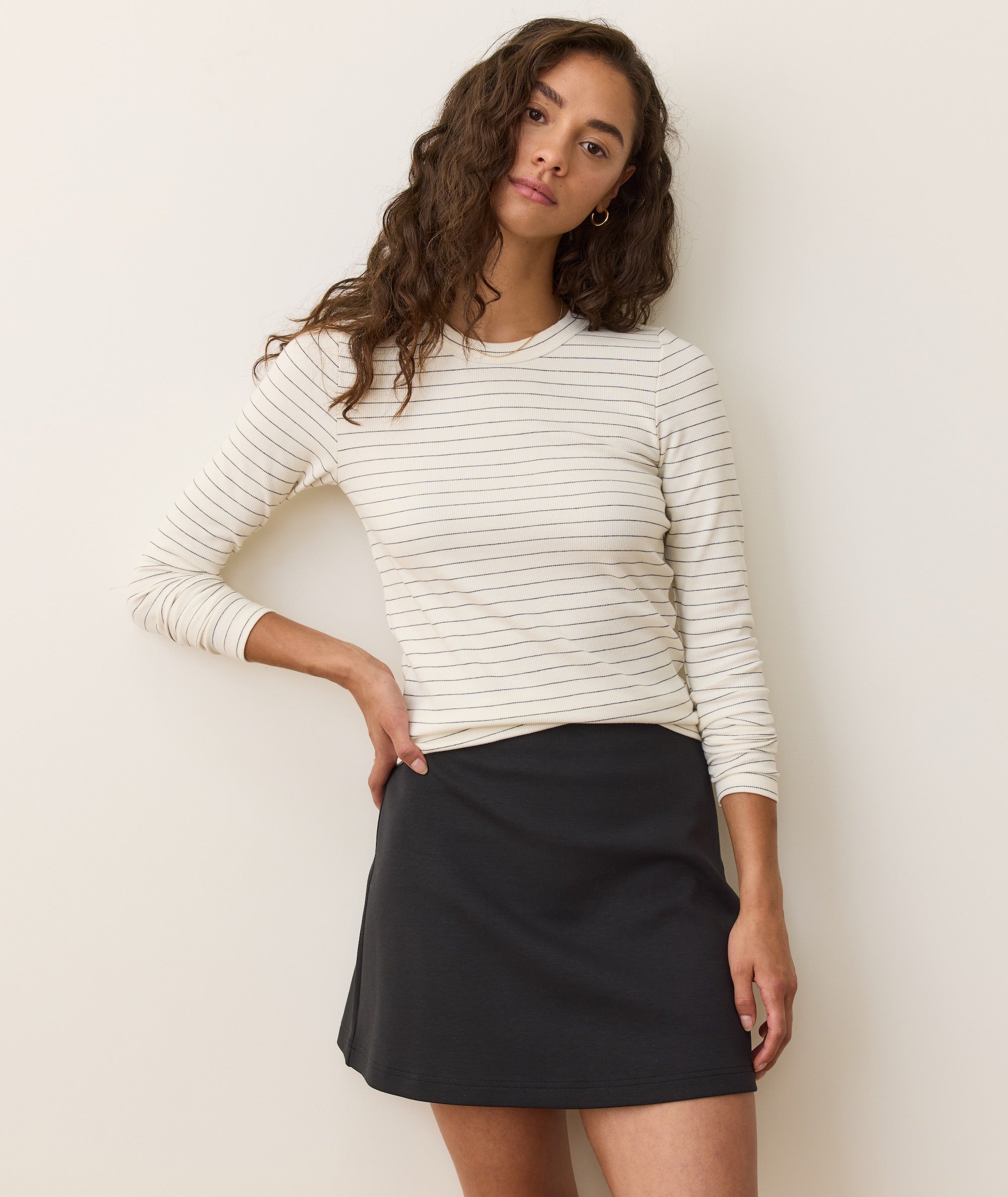 Lexi Rib Sun-In Long Sleeve Crew Tee
