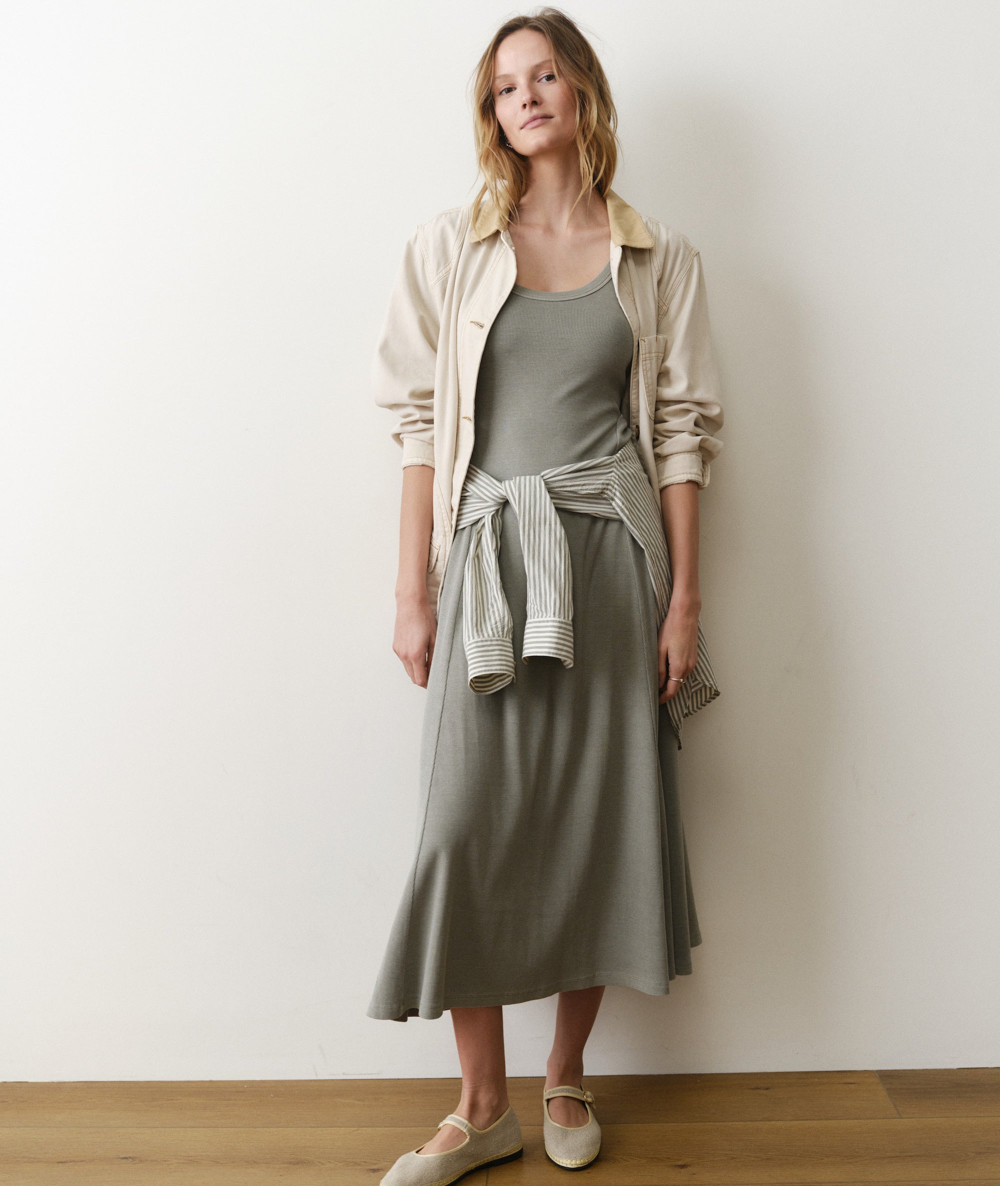 Lexi Rib Sun-In Scoop Neck Dress