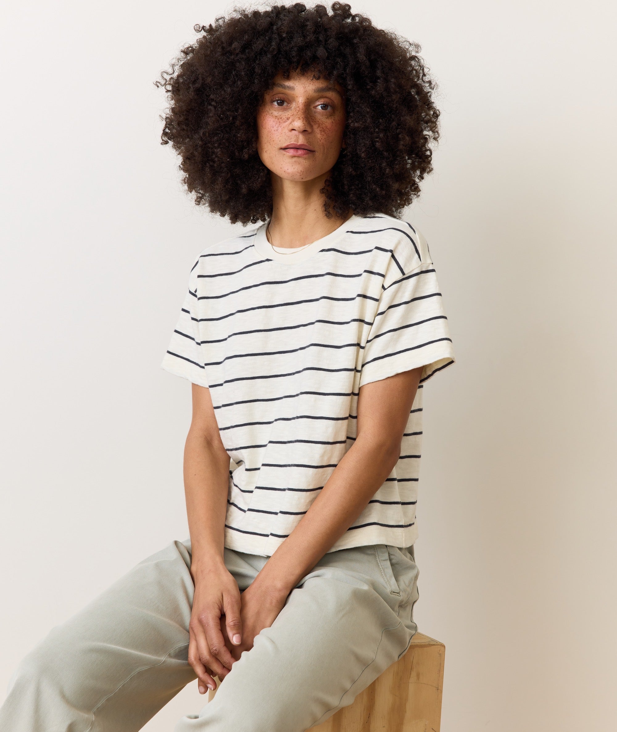 Sadie Vintage Slub Crop Tee