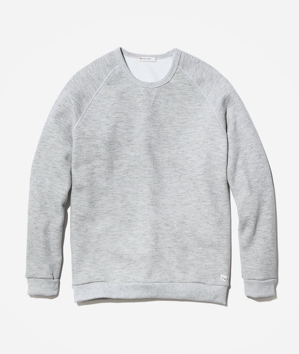 Men's Sherpa Crew Pullover in Heather Grey