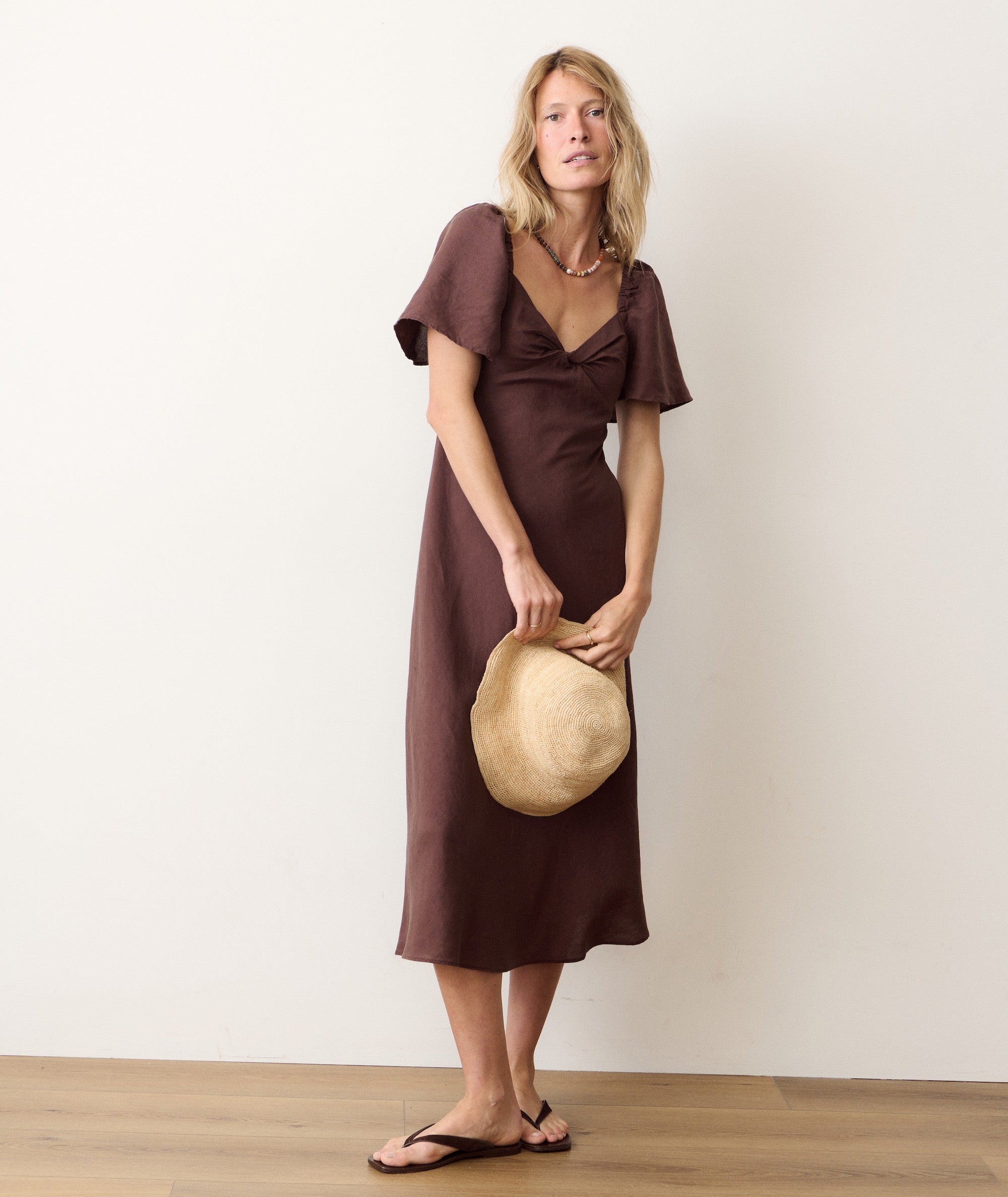 Iris Linen Midi Dress