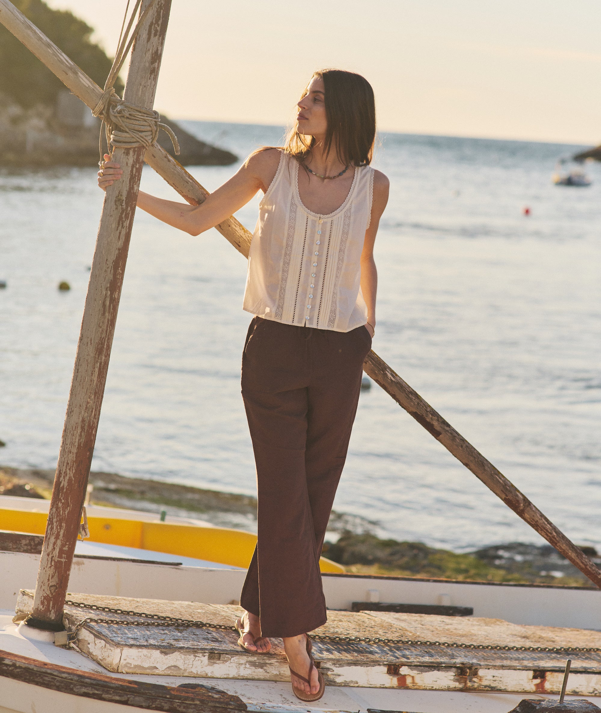Linen Drawstring Pant