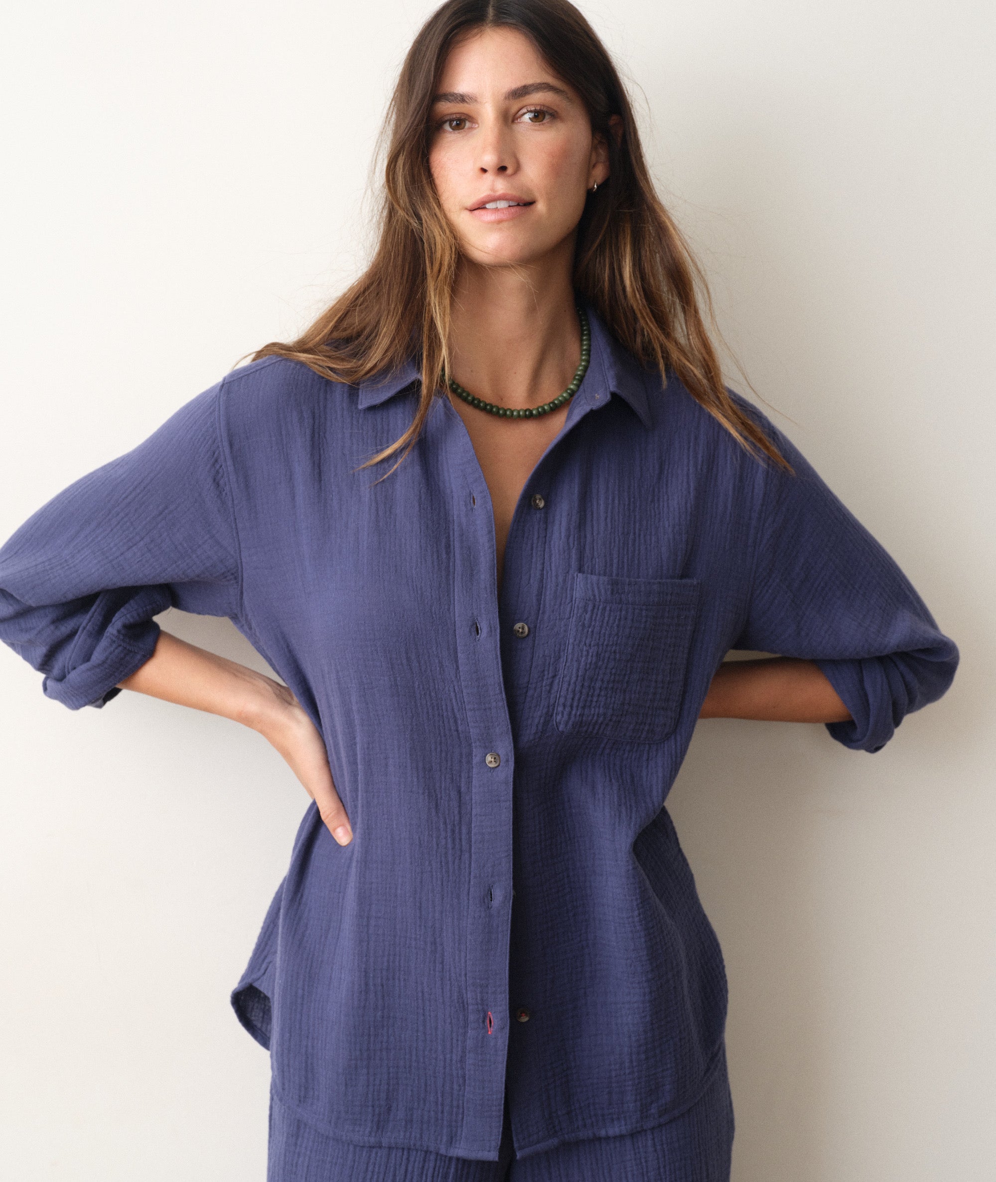 Jane Relaxed Double Cloth Shirt
