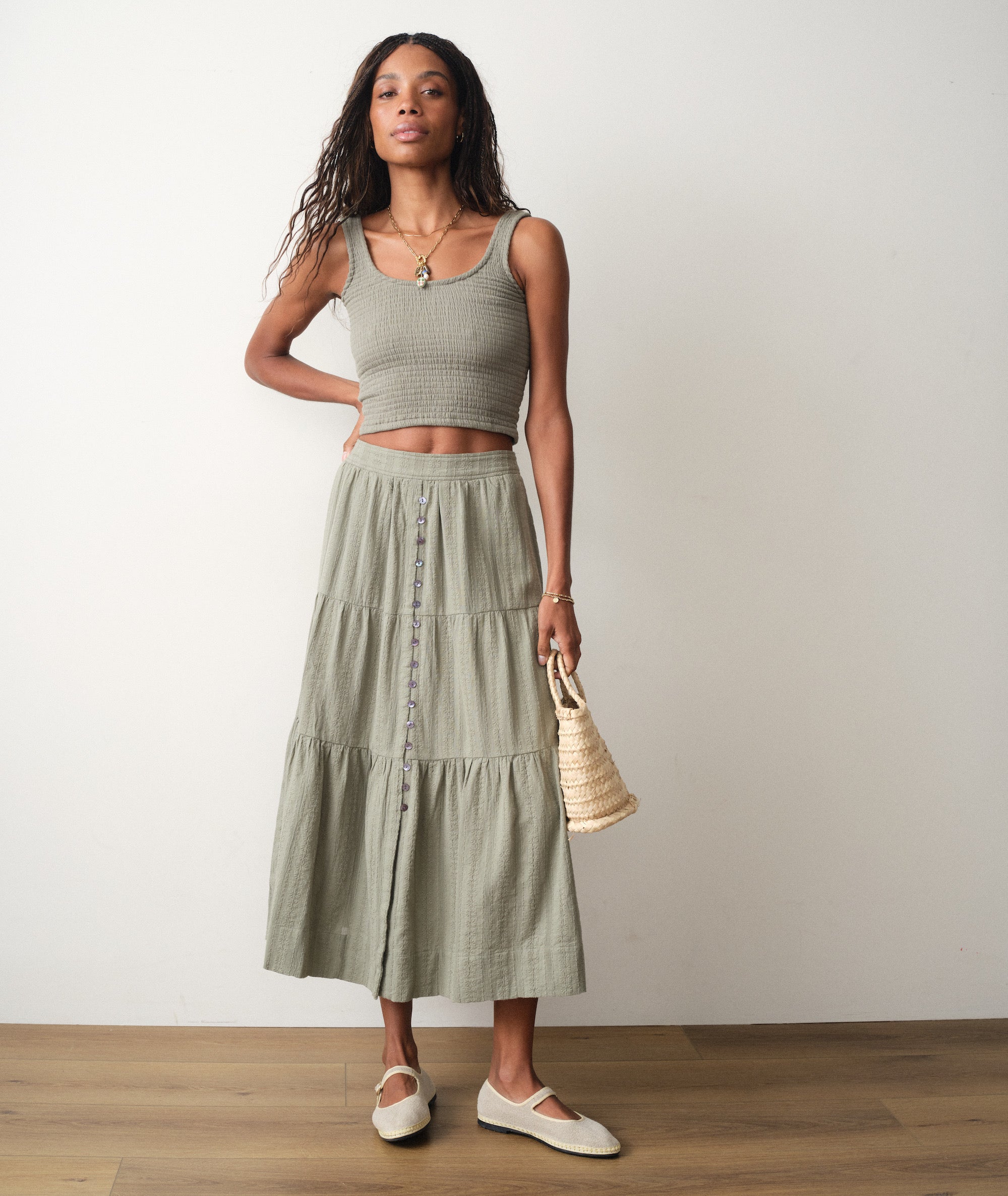 Lana Button-Through Skirt