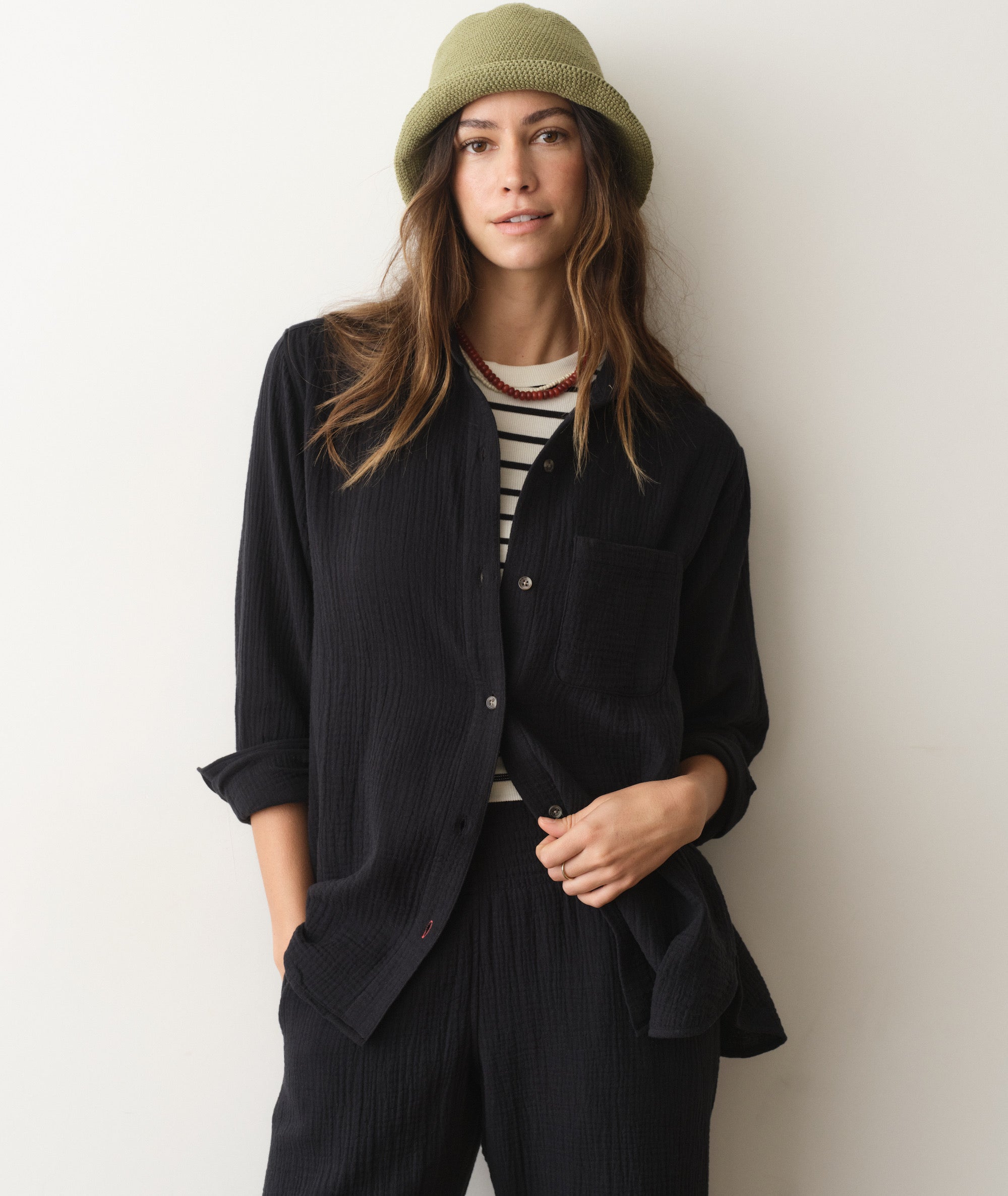 Jane Relaxed Double Cloth Shirt