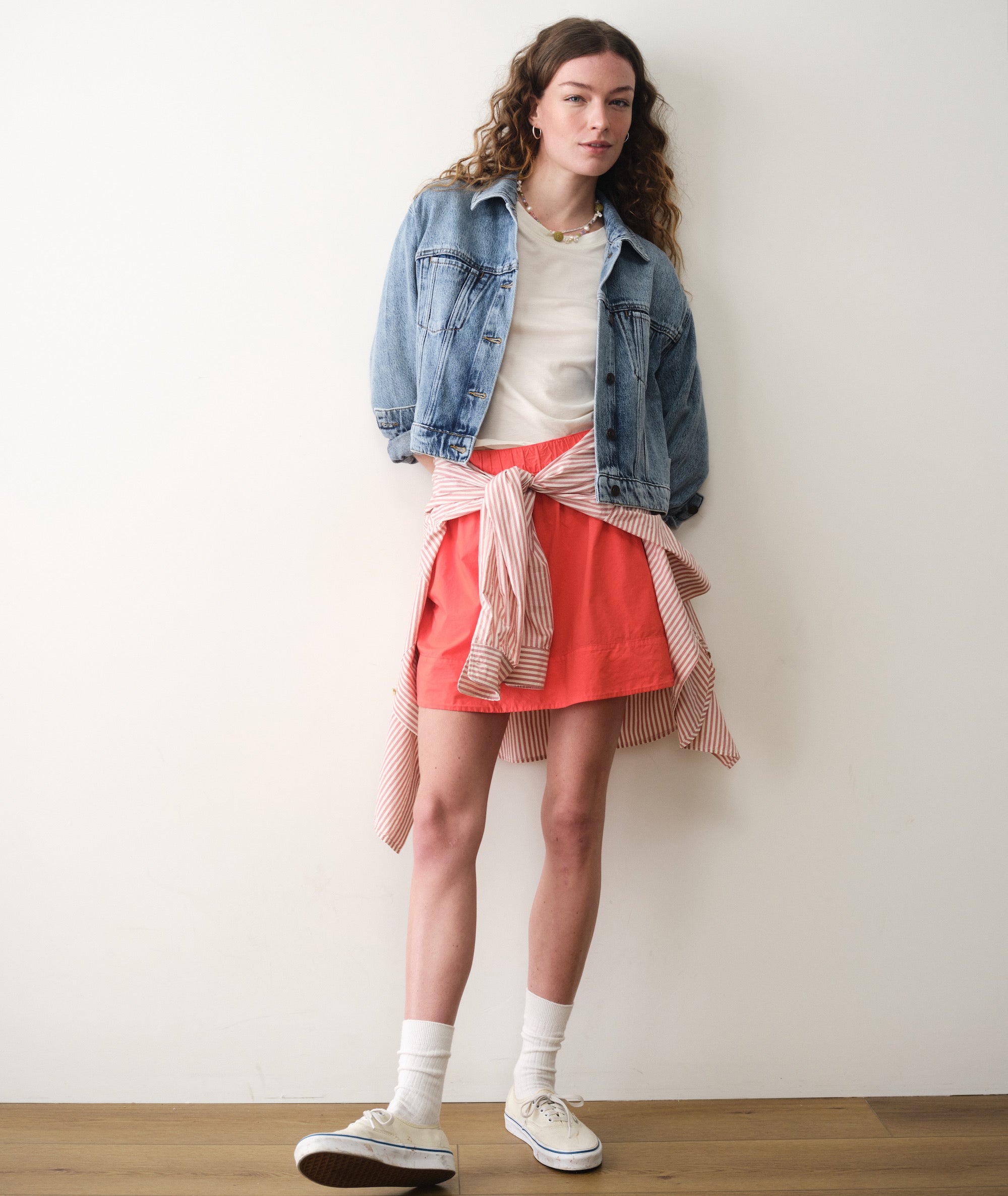 Lea Poplin Mini Skirt