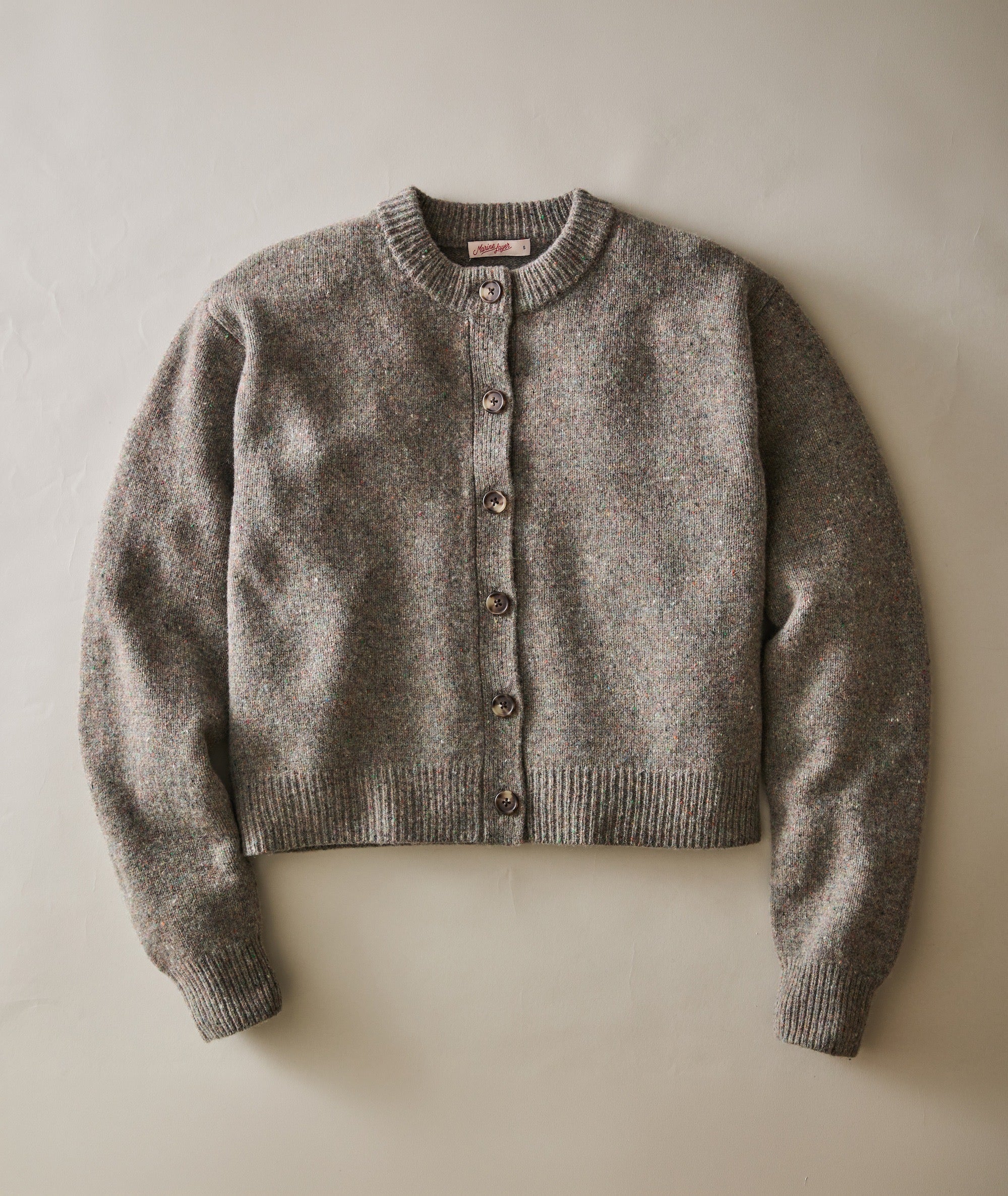 Coastal Merino Crewneck Cardigan