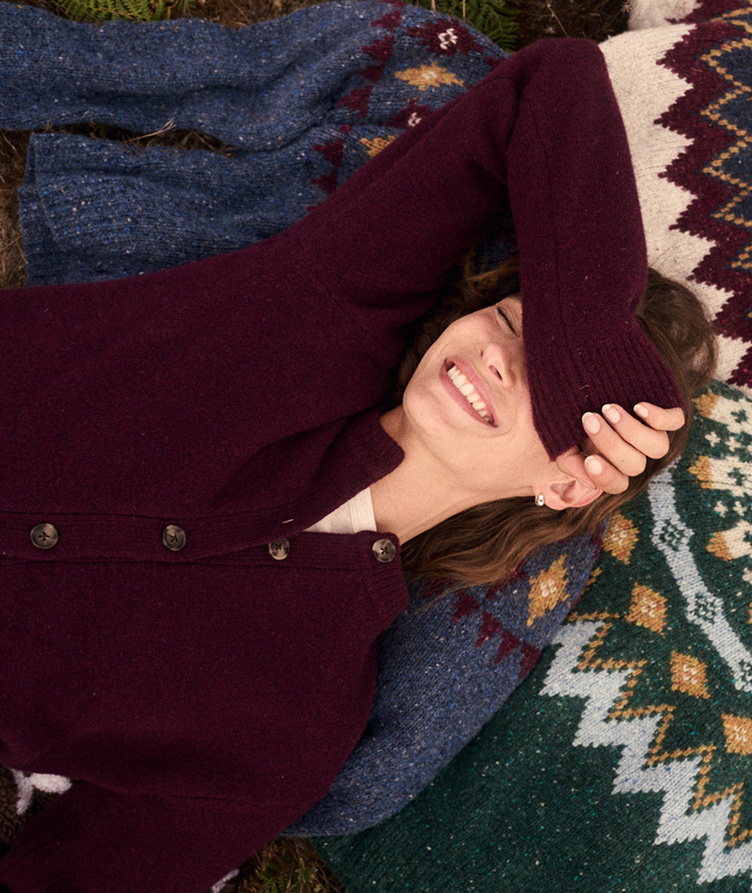 Coastal Merino Crewneck Cardigan