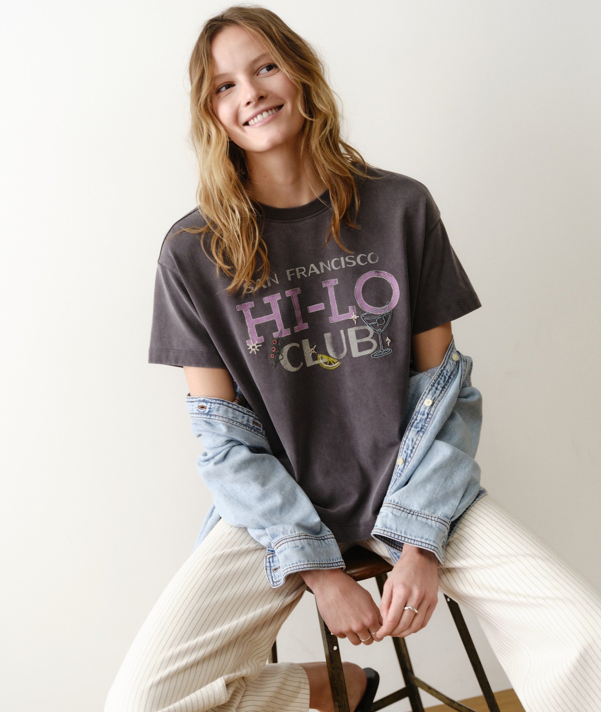 Luxe Sueded Oversized Crew Tee