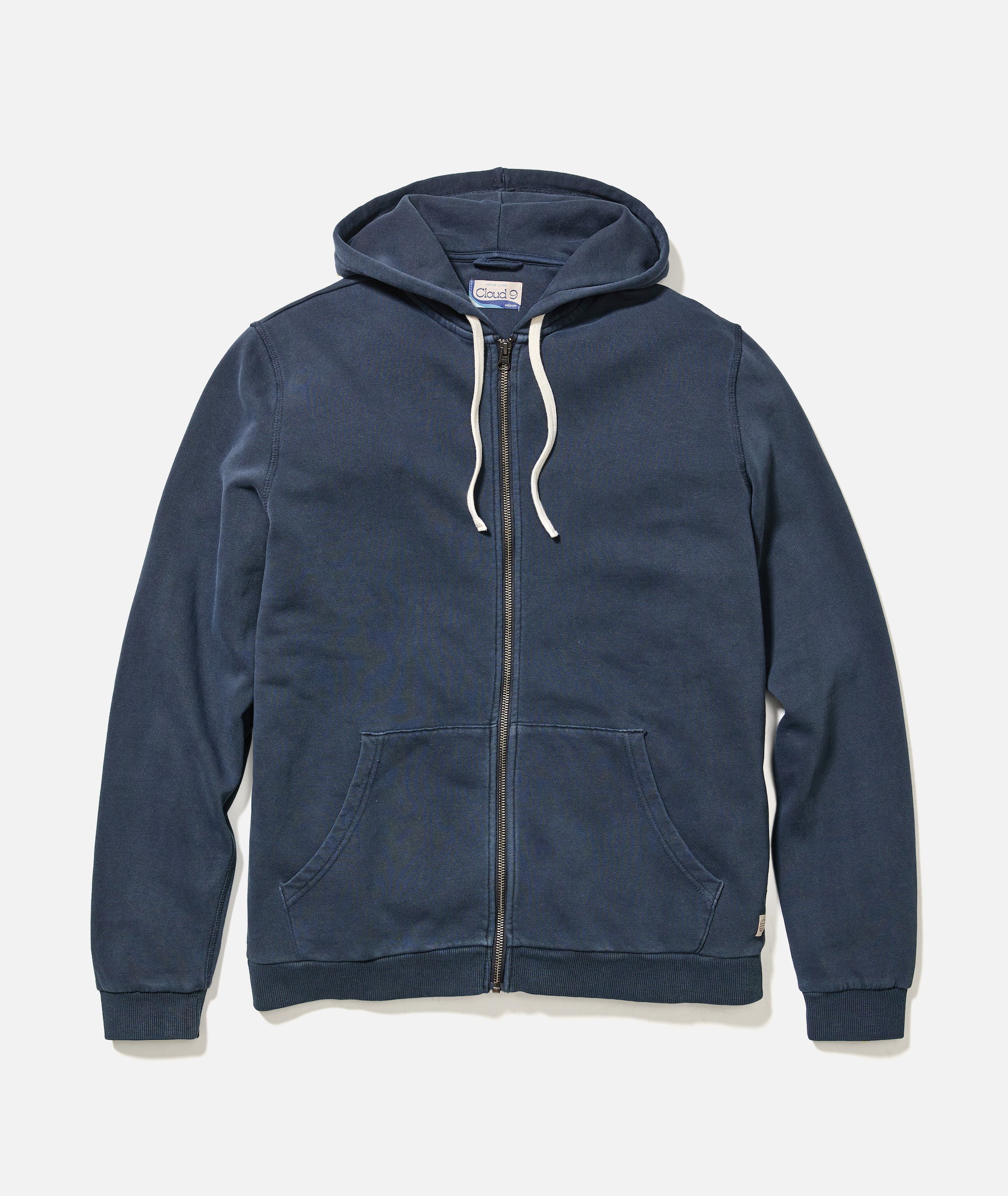Men's Cloud 9 Fleece Full Zip Hoodie in Mood Indigo